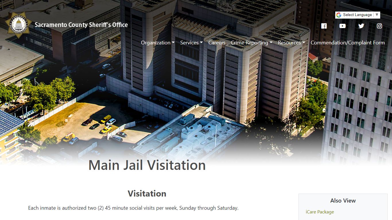 Main Jail Visitation - Sac Sheriff
